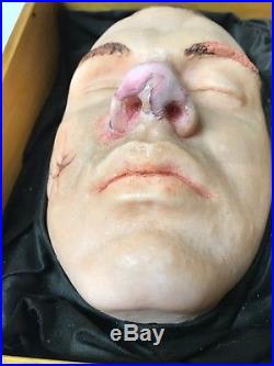 RARE! Vtg Anatomical Educational Wax Model Scarred Face Head Male Figure Creepy