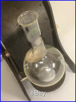 Rare Unusual ANTIQUE VINTAGE SCIENTIFIC MEDICAL EQUIPMENT LAMP Bottle Flask