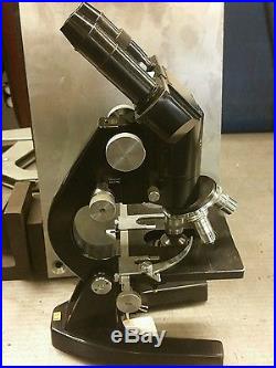 Rare Vintage Model B German Ernst Leitz WETZLAR Stereo Microscope 4 lenses