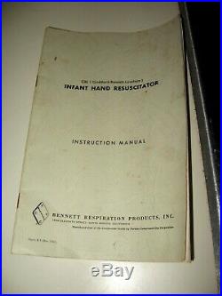 Rare Vtg 1956 Gbl Infant Baby Hand Resuscitator Collector's Medical Equipment