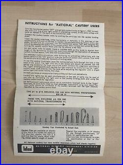 Rare Vtg National Instrument Cauterization Tool/Body Mods Medical With Tools