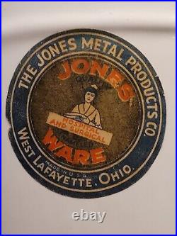 Rare Wwii Jones Metal Products Enamelware Irrigator Enema Medical Hospital Equip