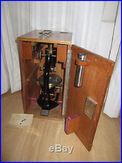 Reichert Wien Vintage Brass Microscope 1924 year Apochromat Optics
