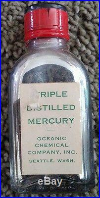 Sealed Vintage dental triple distilled mercury 1lb. 1oz