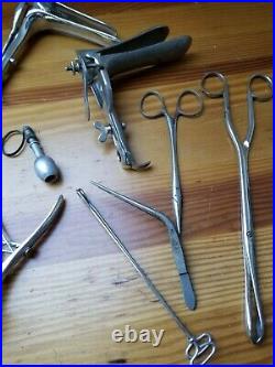 Speculums & Medical exam equipment lot parts Vtg Kny-Sheerer Germany Dirty