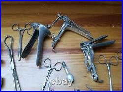 Speculums & Medical exam equipment lot parts Vtg Kny-Sheerer Germany Dirty