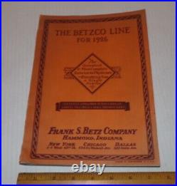 The Betzco Line For 1926 Physicians Doctor / Medical Equipment Catalog Betz Co