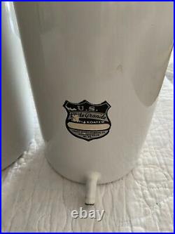 U. S. White granite (1) ENAMELWARE IRRIGATOR ENEMA MEDICAL HOSPITAL EQUIP 2 Total