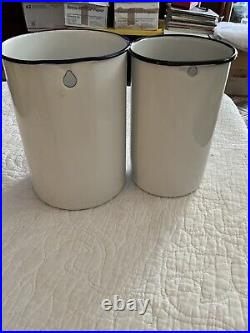 U. S. White granite (1) ENAMELWARE IRRIGATOR ENEMA MEDICAL HOSPITAL EQUIP 2 Total