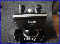 Unusual Vintage Nikon Microscope Head Body. A comparator dual 10x Objectives