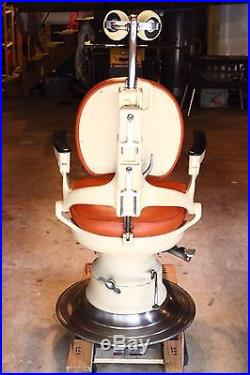 VERY RARE VINTAGE 1920s HYDRAULIC MECHANICAL RITTER DENTAL TATTOO BARBER CHAIR