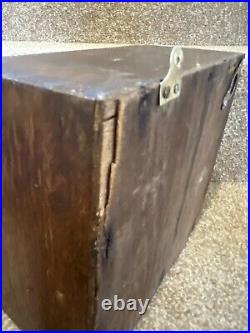 VINTAGE Antique Wood FIRST AID CASE/BOX