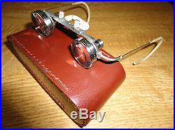 VINTAGE CARL ZEISS JENA 2.3 x LOUPES in original brown leather case TOP