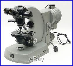 VINTAGE CARL ZEISS UNIVERSAL FLUORESCENCE LAB MICROSCOPE with3OBJECTIVE LENS