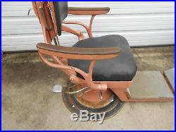 VINTAGE Dentist Chair Hydraulic Doctor Tatoo Barber Lab WORKS MAN CAVE Ritter