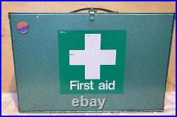 VINTAGE Lewis Green METAL 1st First Aid Cabinet Wall Mountable Safe Storage Case