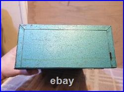 VINTAGE Lewis Green METAL 1st First Aid Cabinet Wall Mountable Safe Storage Case