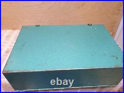 VINTAGE Lewis Green METAL 1st First Aid Cabinet Wall Mountable Safe Storage Case