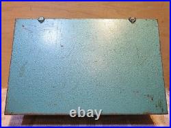 VINTAGE Lewis Green METAL 1st First Aid Cabinet Wall Mountable Safe Storage Case