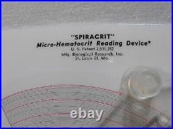 VINTAGE MEDICAL INSTRUMENT- SPIRACRIT Micro-Hematocrit Reading device By ALOE