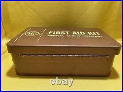VINTAGE MS CO Medical Supply Company First Aid Kit Great Condition