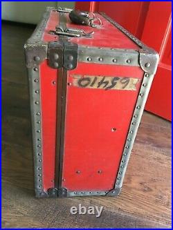 VINTAGE Medical Equipment Trunk. Red. MSA Chemox. Oxygen Breathing Apparatus