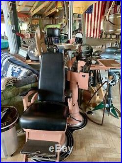 VINTAGE PINK hydraulic Adjustable DENTAL CHAIR BAUSCH & Lomb Tattoo, Collectors