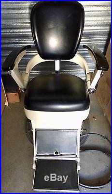 VINTAGE RITTER DENTAL EXAM CHAIR ELECTRIC MOTORIZED BASE 1930s -40s Very Nice