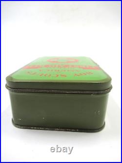 VTG 1940's Boy Scouts Of America Johnson And Johnson First Aid Kit Tin. EMPTY