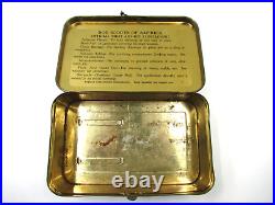 VTG 1940's Boy Scouts Of America Johnson And Johnson First Aid Kit Tin. EMPTY