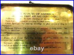 VTG 1940's Boy Scouts Of America Johnson And Johnson First Aid Kit Tin. EMPTY