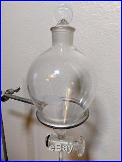 VTG 21 Piece Glass Chemistry Lab Set Pyrex Beaker Separating Funnel Flask Stand