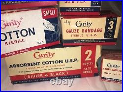 VTG Curity FIRST AID Supplies FOR Kit BAG Display BOX Medical DRUGSTORE Bandage