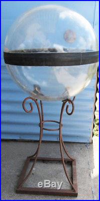 Vintage 17 inch Teledyne Benthos Deep Sea Glass Sphere Research Instrument