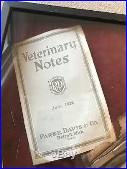 Vintage 1922 Parke Davis & Co. Pamphlet And Horse Medical Veterniary Equipment