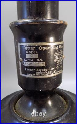 Vintage 1930's Ritter Cast Iron & Pivoting Adjustable Medical Dental Stool