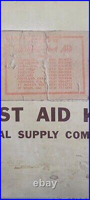 Vintage 1950's Metal MSC First Aid Kit Lightly Used Rare