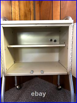 Vintage 1950s Medcosonlator Rolling Medical Cabinet Cart