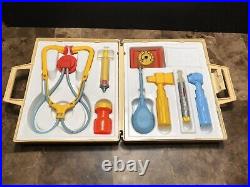 Vintage 1970s Fisher Price Toy Doctor Set Kit Medical Equipment