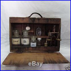 Vintage ANTIQUE medical tools doctor's pharmacy chest apothecary MEDICINE EQUIP