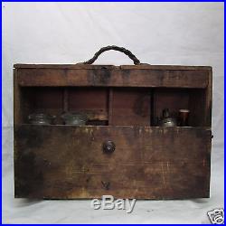 Vintage ANTIQUE medical tools doctor's pharmacy chest apothecary MEDICINE EQUIP