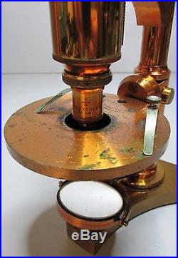 Vintage A. S. Aloe & Co. Diagnostician Brass Microscope with Wooden Case