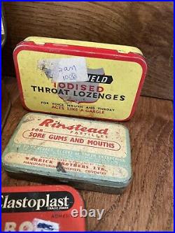 Vintage Agricultural first aid Metal Box With Kit vintage medical tins bundle