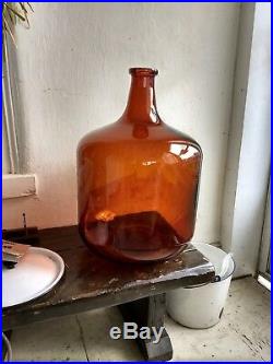 Vintage Amber 12 Gallon Corning Pyrex Solution Bottle carboy demijohn brewing