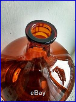 Vintage Amber 12 Gallon Corning Pyrex Solution Bottle carboy demijohn brewing