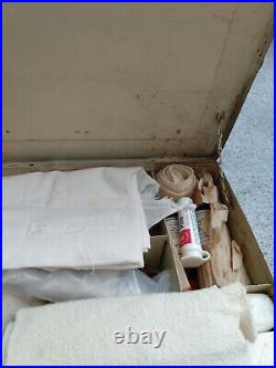 Vintage Antique Medical First Aid Kit Box Tin Minimax Contents Reenactment Cream