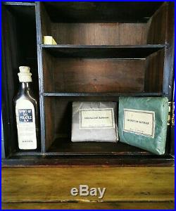 Vintage Antique circa 1940s Oak First Aid Cabinet Wall Cupboard