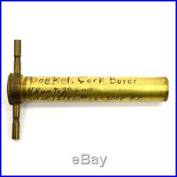 Vintage BOEKEL CORK BORER Solid Brass FISHER SCIENTIFIC 4.5mm to 17.5mm Range