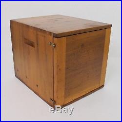 Vintage Bausch & Lomb B&L Scientific Laboratory Microtome & Original Wooden Case