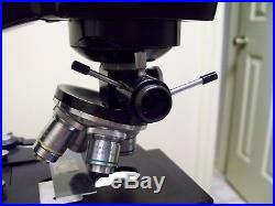 Vintage Bausch & Lomb Microscope with Camera, 4 Objectives, No Power Supply, VGU